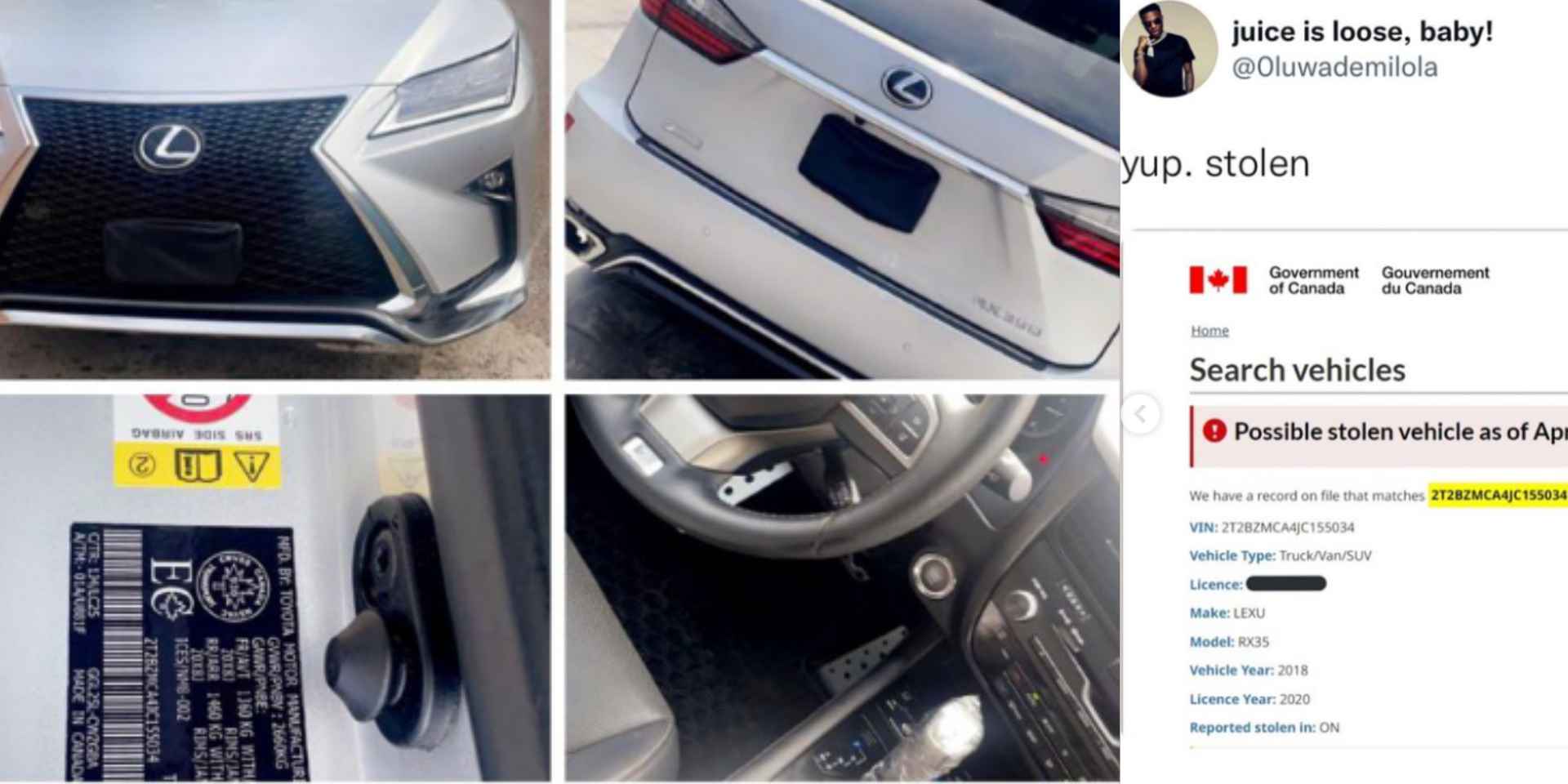 Man quickly deletes car advert on Twitter after a tweep shared proof of it being stolen [Screenshots]
