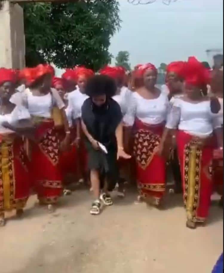 Rita Dominic undergoes ritual to enter husband's house (Video)