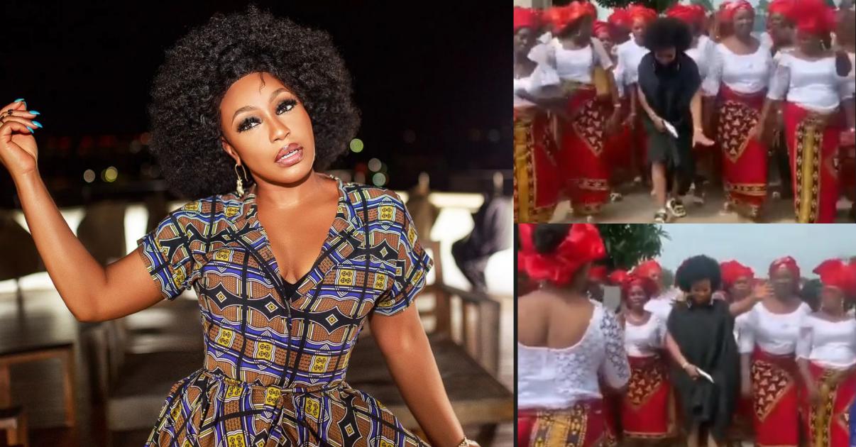 Rita Dominic undergoes ritual to enter husband's house (Video)