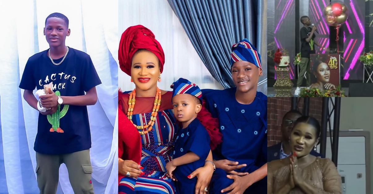 2face's baby mama, Sunmbo, celebrates son's birthday with throwback speech that almost brought her to tears (Video)