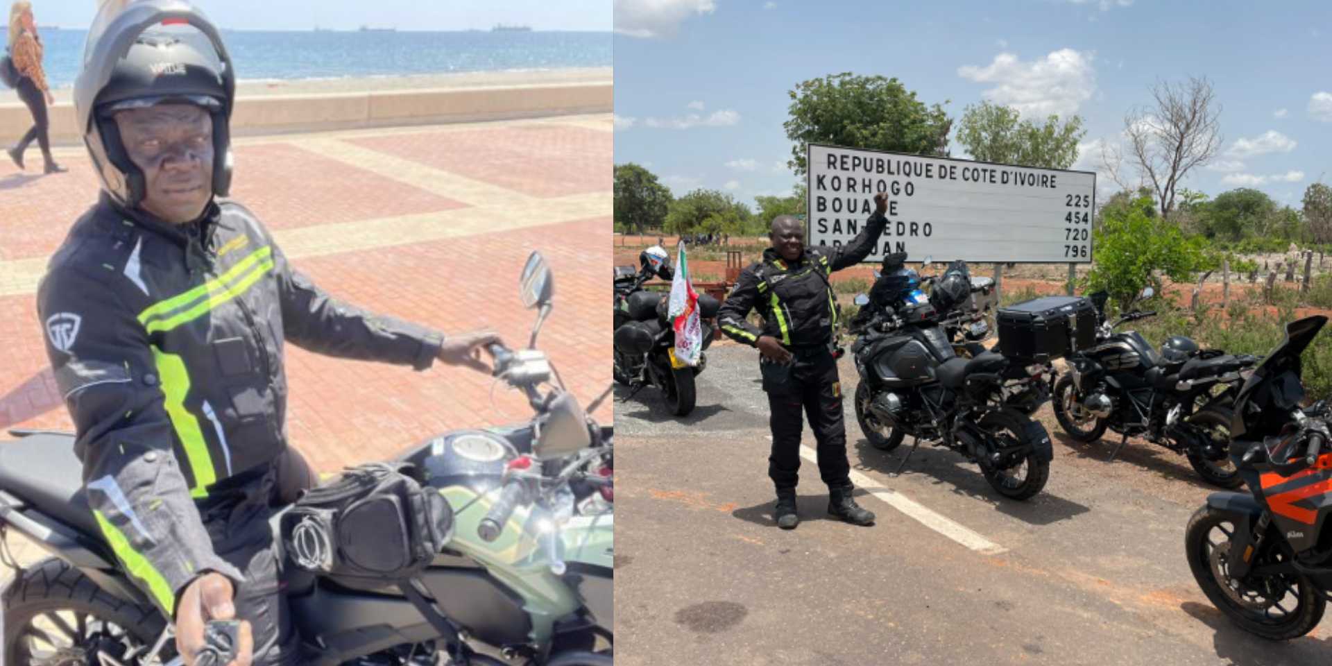 Nigerian biker denied entry into Cote d’Ivoire; makes U-turn