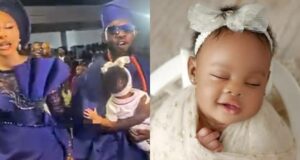 Moment AY and wife, Mabel dance ecstatically to the altar during their baby's dedication in church [Video]