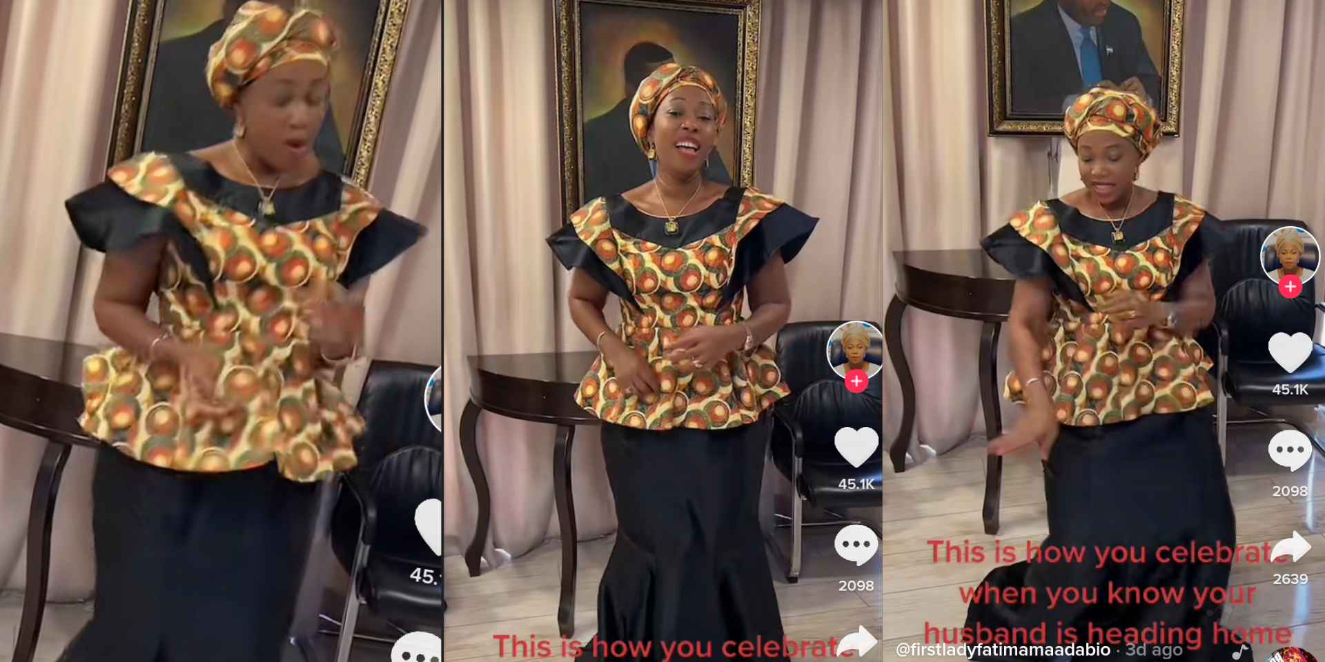 Kizz Daniel reacts as Sierra Leone president's wife joins the Buga dance challenge in cute video