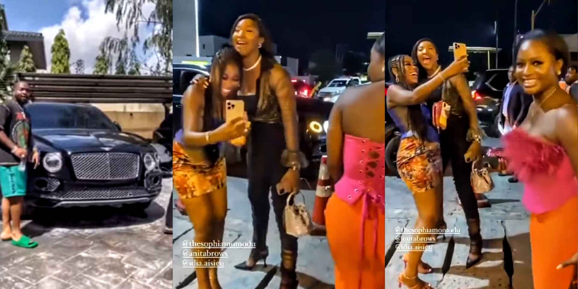 "OBO is truly selfless" - Reactions as Davido allows babymama, Sophia Momodu to step out with his Bentley [Video]