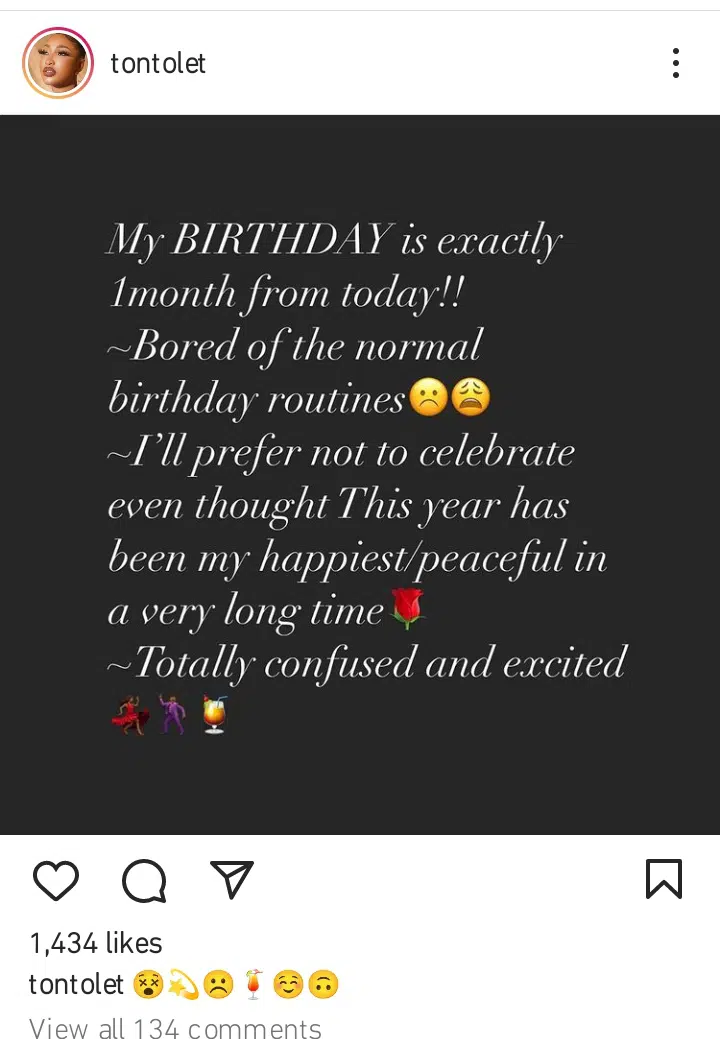 Tonto Dikeh celebrate birthday