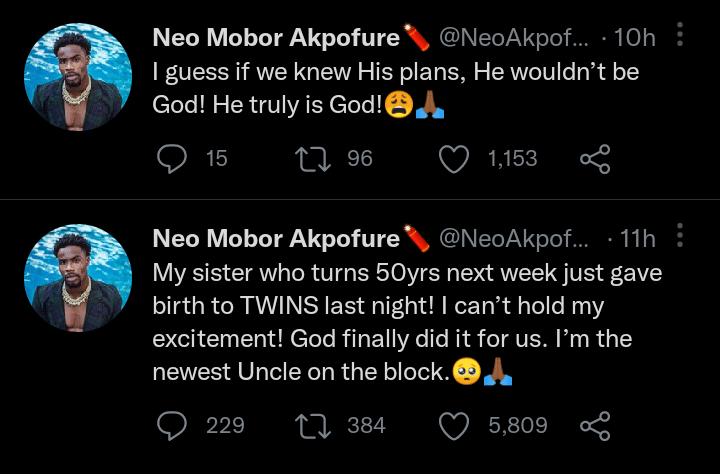 Neo Akpofure sister twins
