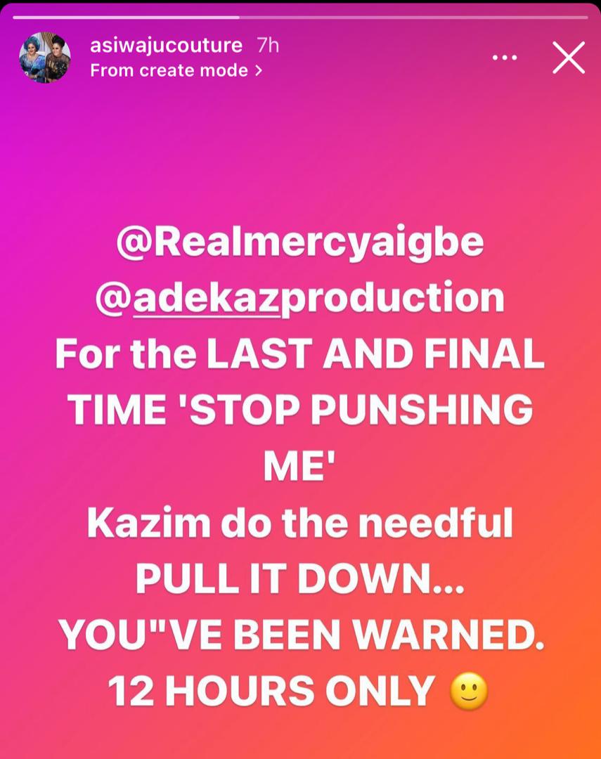 Adekaz's first wife issues stern warning, gives husband and Mercy Aigbe 12-hours ultimatum