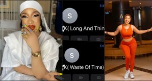 "Justice for King Tonto" - Tonto Dikeh says as she rolls out 'interesting' contact names of multiple partners she has been with