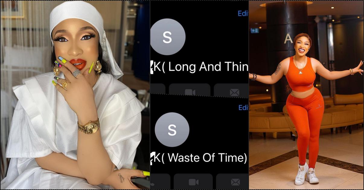 "Justice for King Tonto" - Tonto Dikeh says as she rolls out 'interesting' contact names of multiple partners she has been with