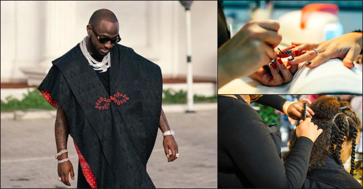 Davido makes troubling revelation about nail technicians and hairdressers