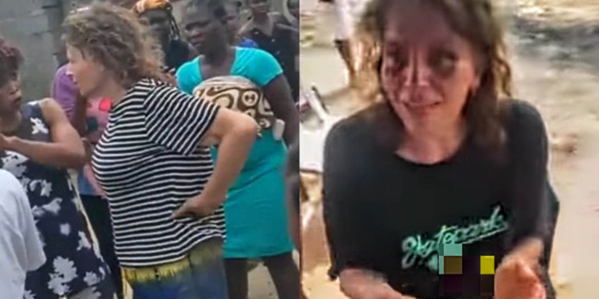 Moment American lady reportedly came to her senses 3 days after a yahoo boy used 'juju' to bring her to Nigeria [Video]