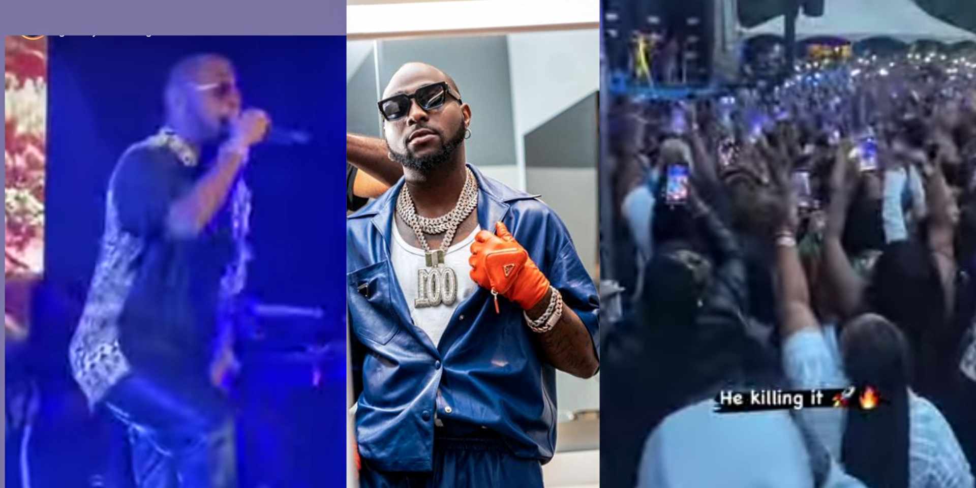 Davido stuns fans as he performs with Wizkid's DJ Tunez at his New York show [Videos]