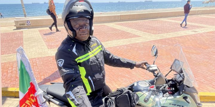 "I want to ride from Lagos to Israel, my destination is Everest" - Nigerian biker, Kunle Adeyanju prepares for next journey