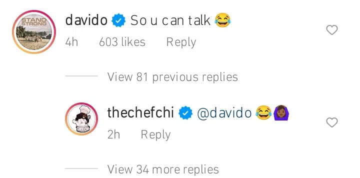 “So you can talk” - Davido asks Chioma Rowland following new video, she responds