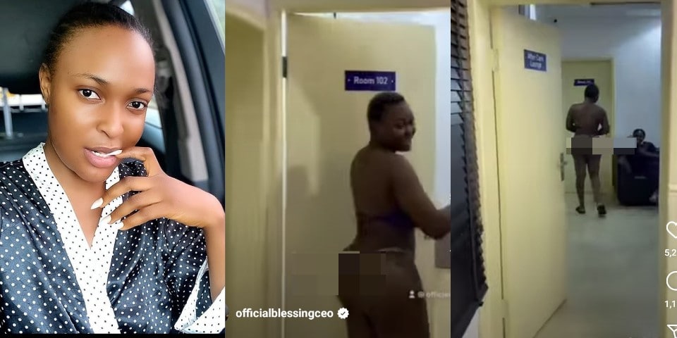 Liposuction: "You no get shame again!" - Netizens drag Blessing Okoro as she strips unclad in new video