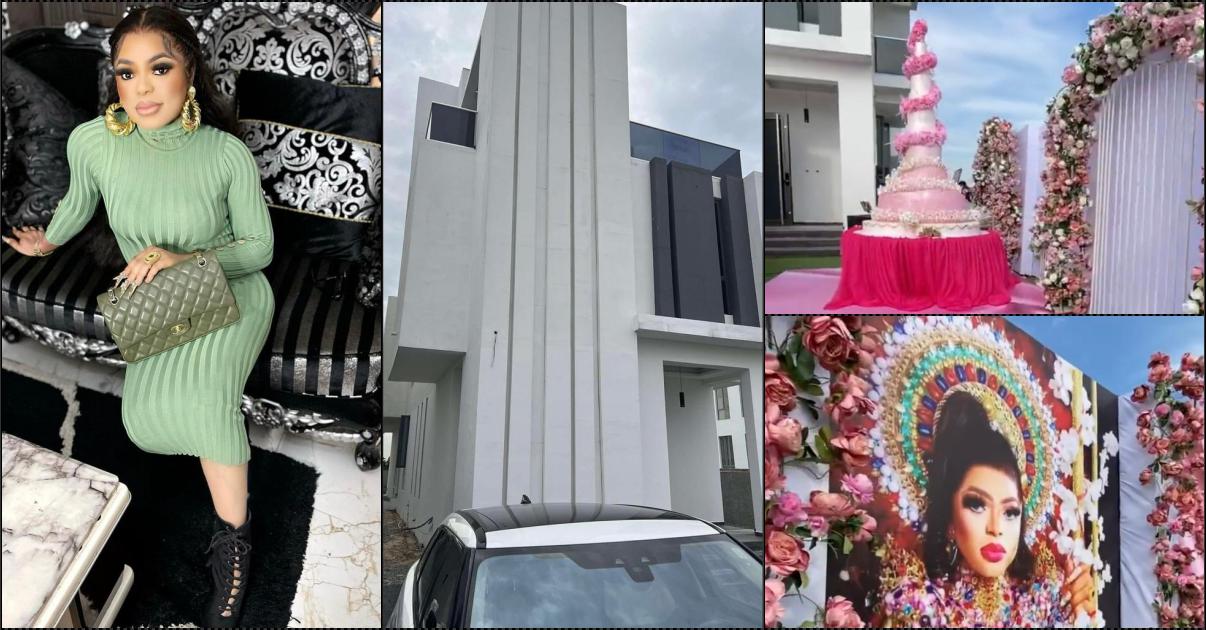 Bobrisky unveils N450M smart home with lavish house warming party (Video)