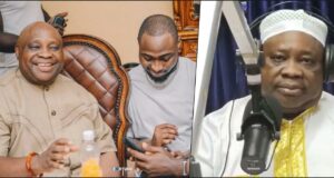 "This is embarrassing" -Netizens react as Davido's uncle, Ademola Adeleke grants interview on radio (Video)