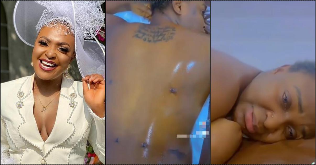 "Price just went up" - Blessing Okoro cries in pain as she shows off healing progress of plastic surgery (Video)