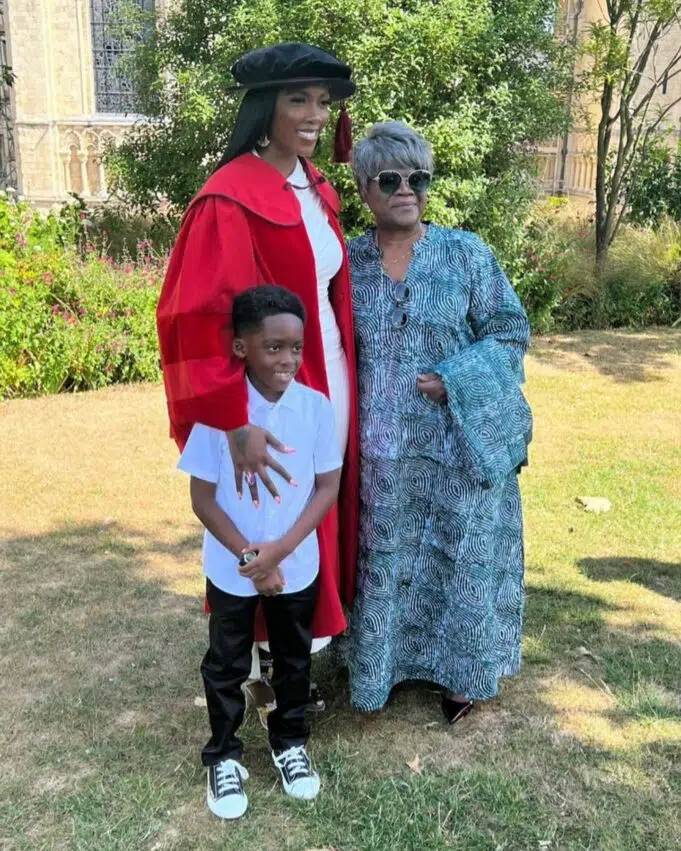 Tiwa Savage excited as she receives honorary Doctorate degree from her alma mater, Kent University