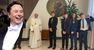 Elon Musk expresses excitement as he visits Pope Francis with his children