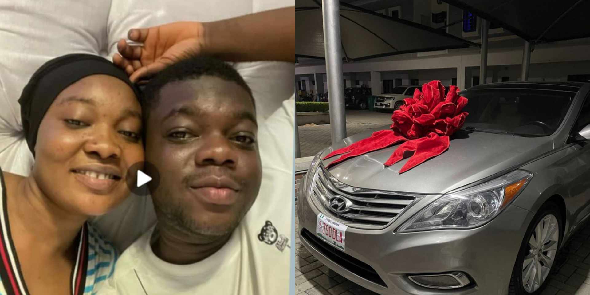 Cute Abiola gifts wife a new car; she tearfully reacts [Video]