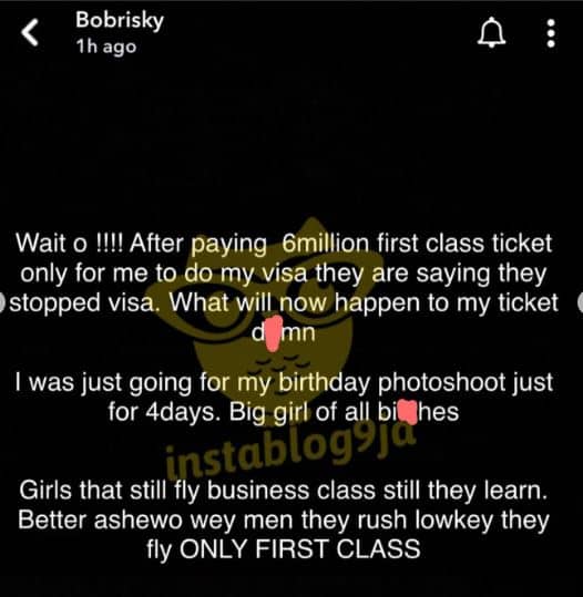 How I paid N6M for Dubai flight just to go and take pictures - Bobrisky