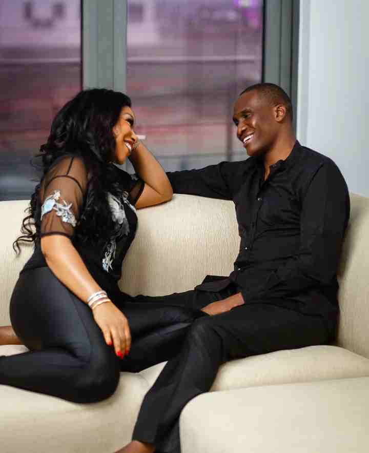 Moment Rita Dominic and hubby Fidelis Anosike kissed passionately at her 47th birthday party (Video)