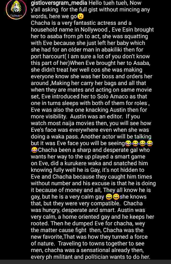 How Cha Cha Eke allegedly snatched Austin Faani from Eve Esin, got married to him despite knowing he's gay