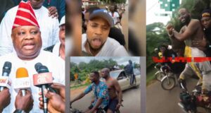 Davido, B-red, Isreal, others mount motorcycles as Ademola Adeleke is declared winner of Osun election (Video)