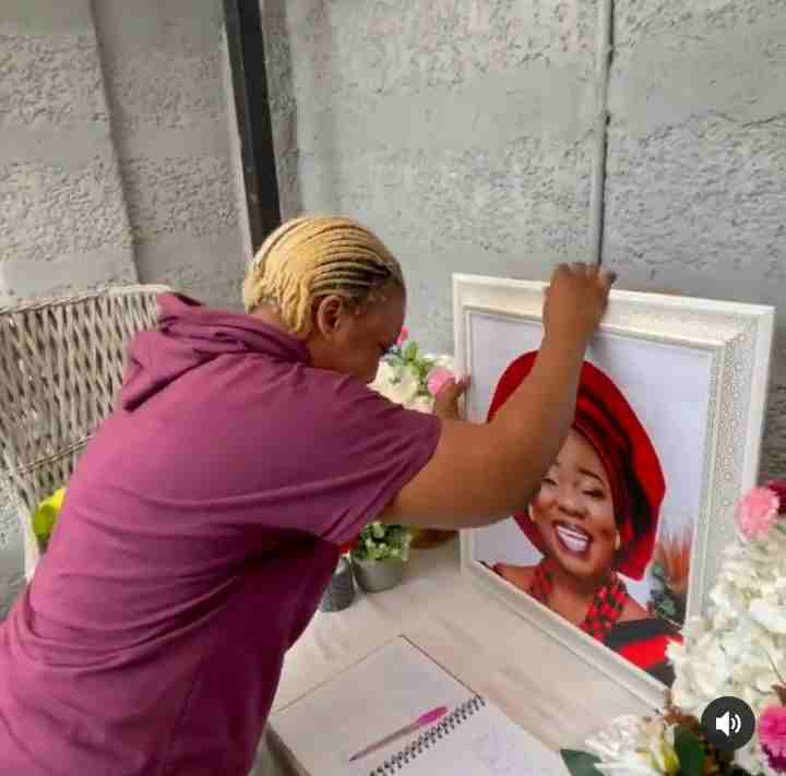 Empress Njamah breaks down in tears as she sets up condolence register for friend, Ada Ameh (Video)