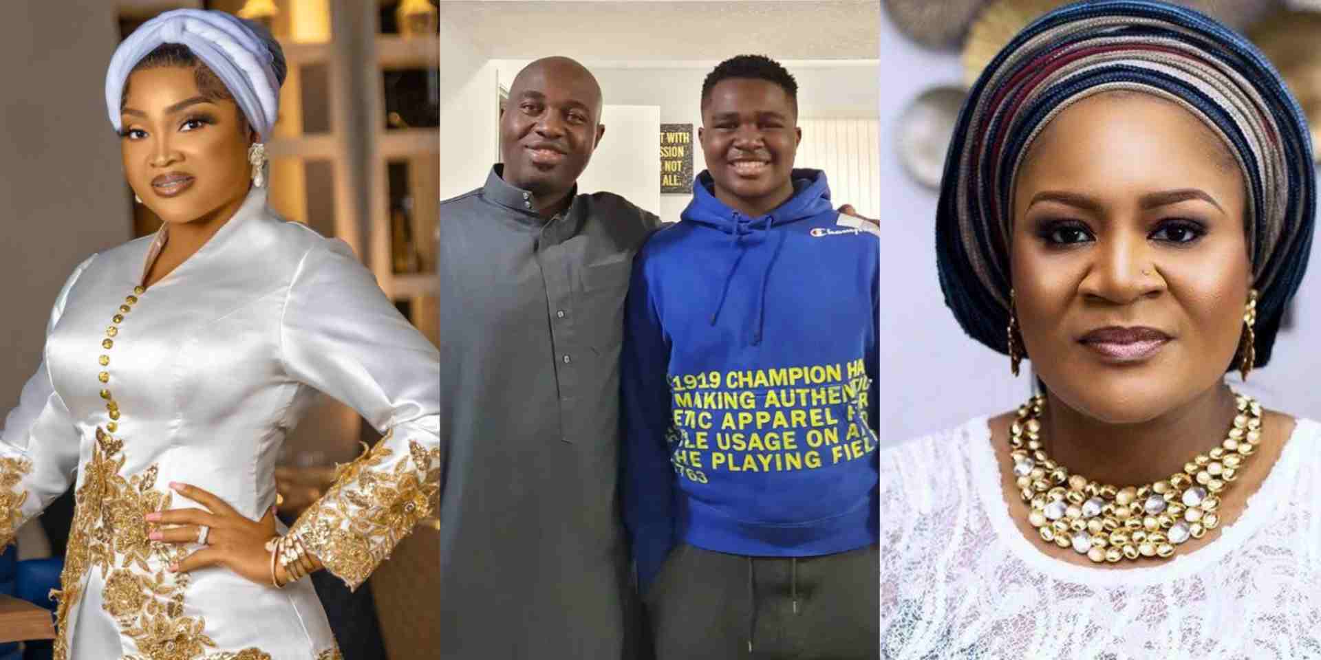 Mercy Aigbe celebrates husband's son on his birthday