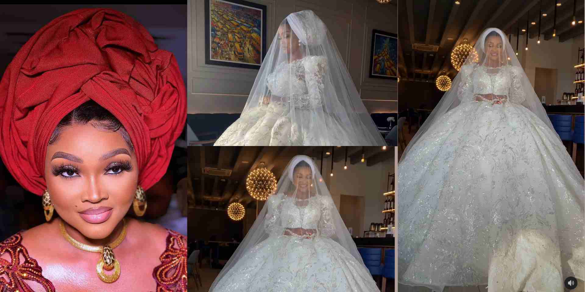 "She wants to trend again" - Reactions as Mercy Aigbe shares throwback video from her White wedding 