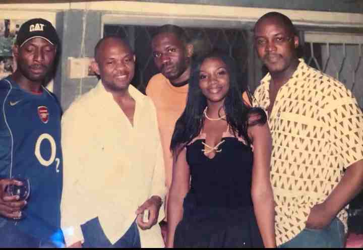Reactions as Tony Elemelu shares throwback photo with Genevieve Nnaji, others