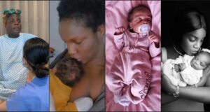 Seyi Shay shares birth process of her child as she reveals baby's face for the first time (Video)