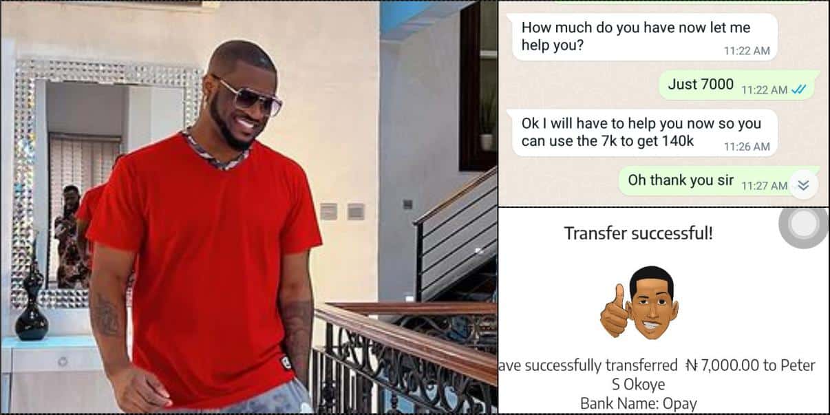Peter Okoye responds after being called out for failing to pay back N140K following loan of N7K