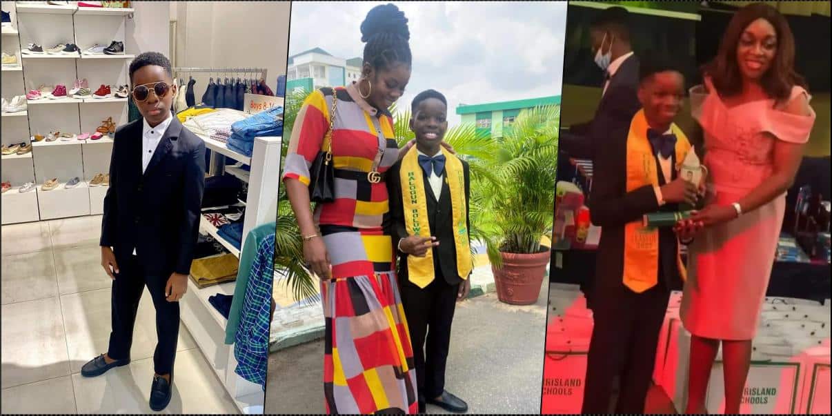 Wizkid’s baby mama, Shola Ogudu, all smiles as son, Tife, graduates (Video)