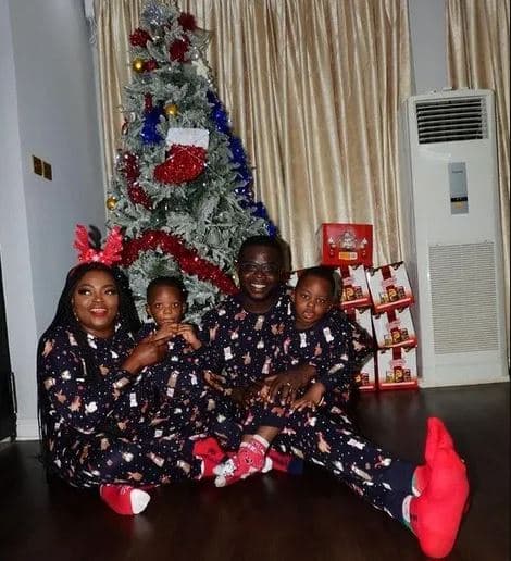 Funke Akindele shares cute video with twin sons