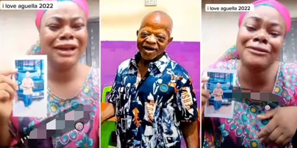 Moment young lady burst into tears with Aguba's picture; gives reason why she wants to marry him [Video]