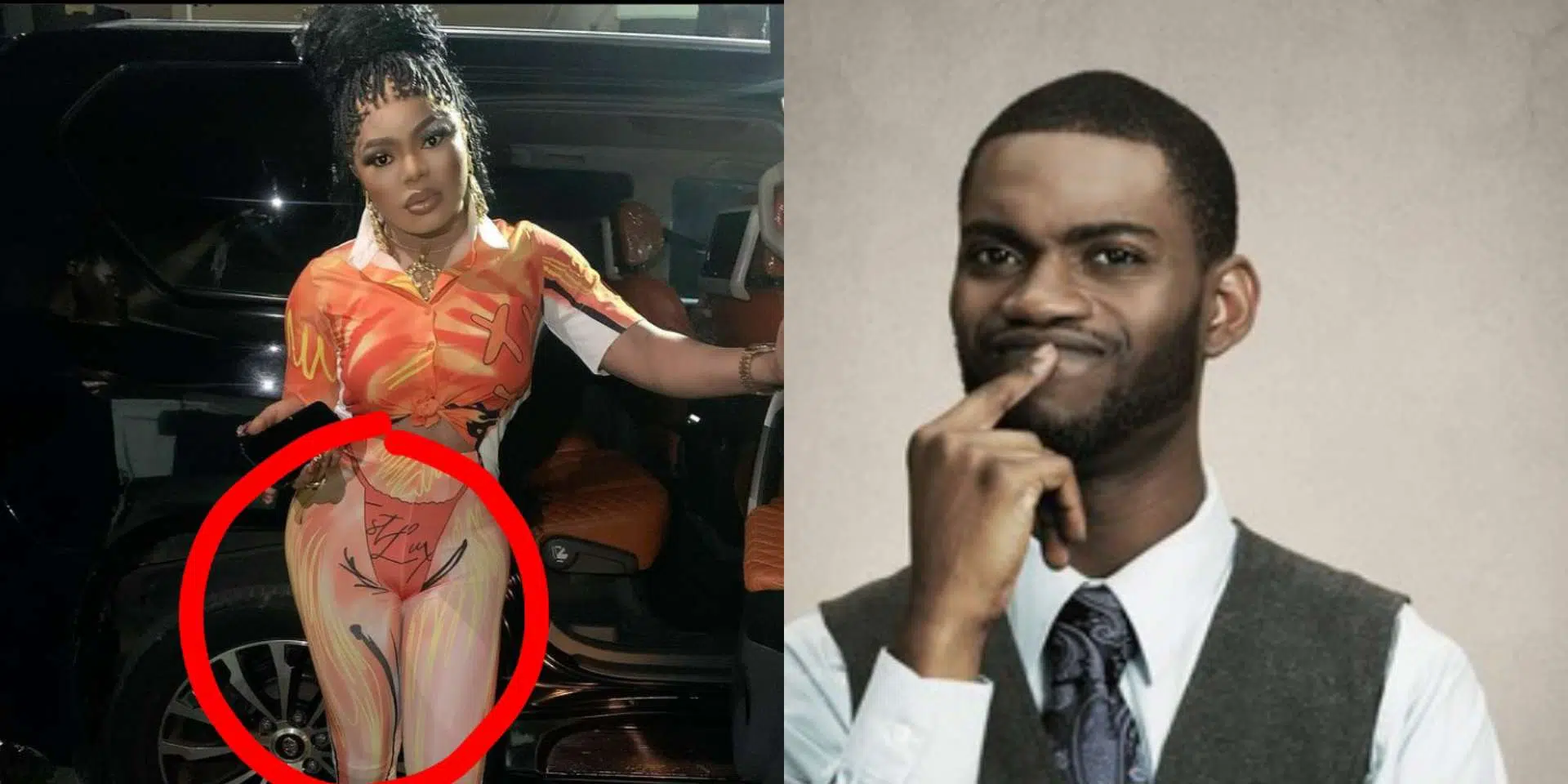 "Senior man where you hide your odogwu?" - Questions trail Bobrisky's transparent outfit in new photo