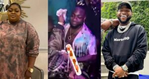 "This is genuine friendship" - Fans react to Davido's gesture as Eniola Badmus showers him with cash [Video]