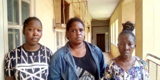 Police arrest three female child traffickers for allegedly poisoning woman to death after selling her newborn twins for N3m in Enugu