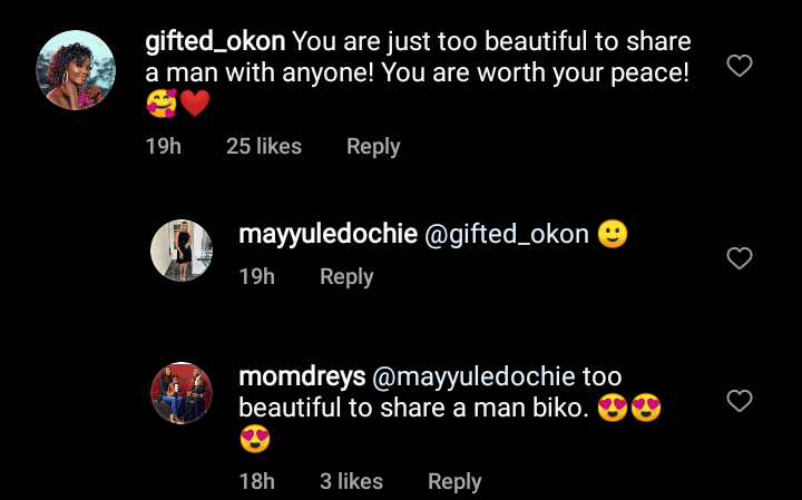 May Edochie replies lady who said that she is too beautiful to share a man with someone else