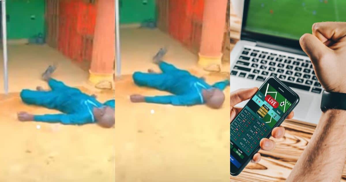 Man reportedly faints after losing borrowed N200K to bet (Video)