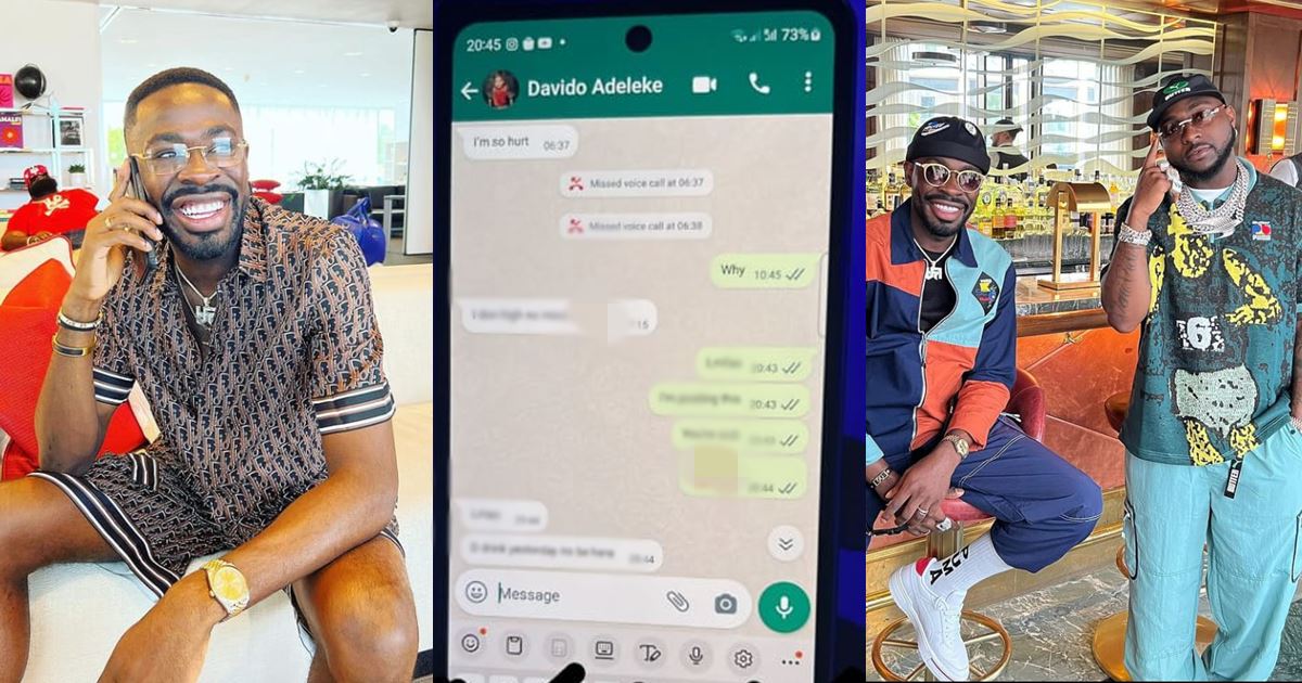 "I must expose you" - Davido's lawyer, Bobo Ajudua leaks chat with singer