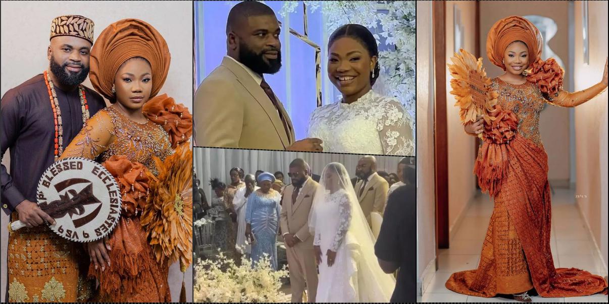 Mercy Chinwo rolls out photos as she concludes white wedding (Video)
