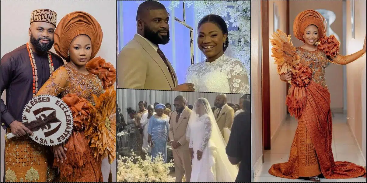 Mercy Chinwo rolls out photos as she concludes white wedding (Video)