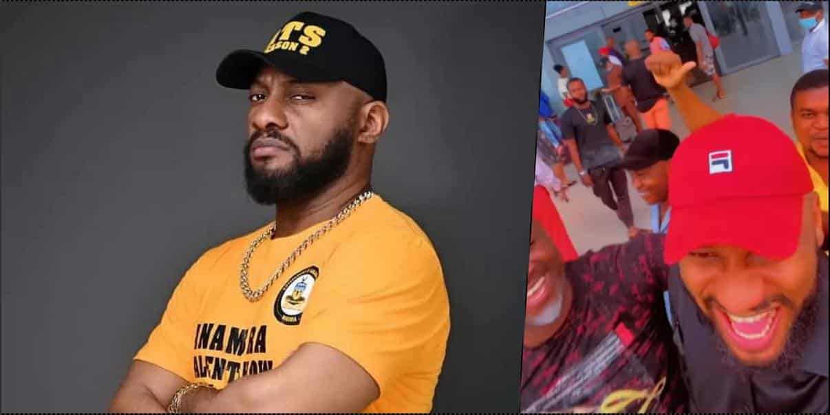 Yul Edochie reacts after being teased for taking a second wife at airport (Video)