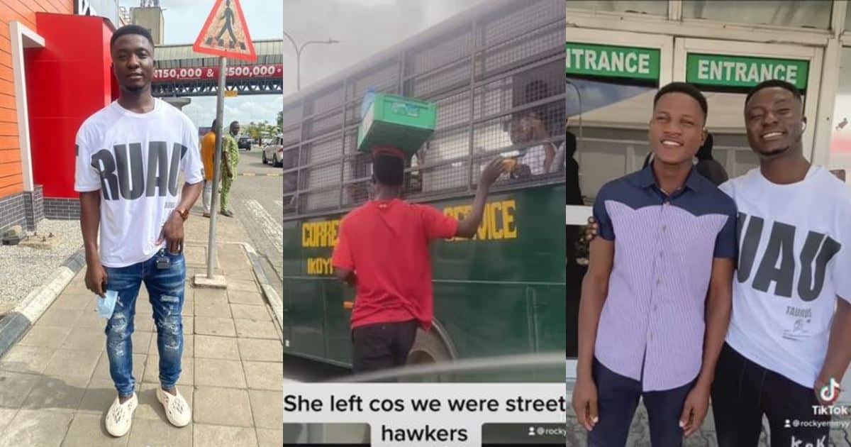 "She left cos we were street hawkers" - Former purewater seller, Jeremiah Ekuma melts hearts as he jumps on TikTok trend (Video)