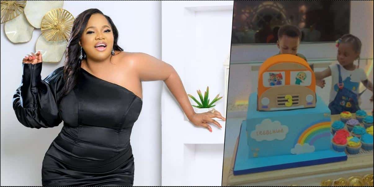 Toyin Abraham celebrates son's third birthday in a special way (Video)