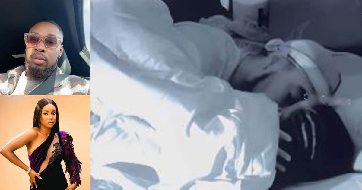 Sheggz and Bella passionately lock lips under the duvet (Video)